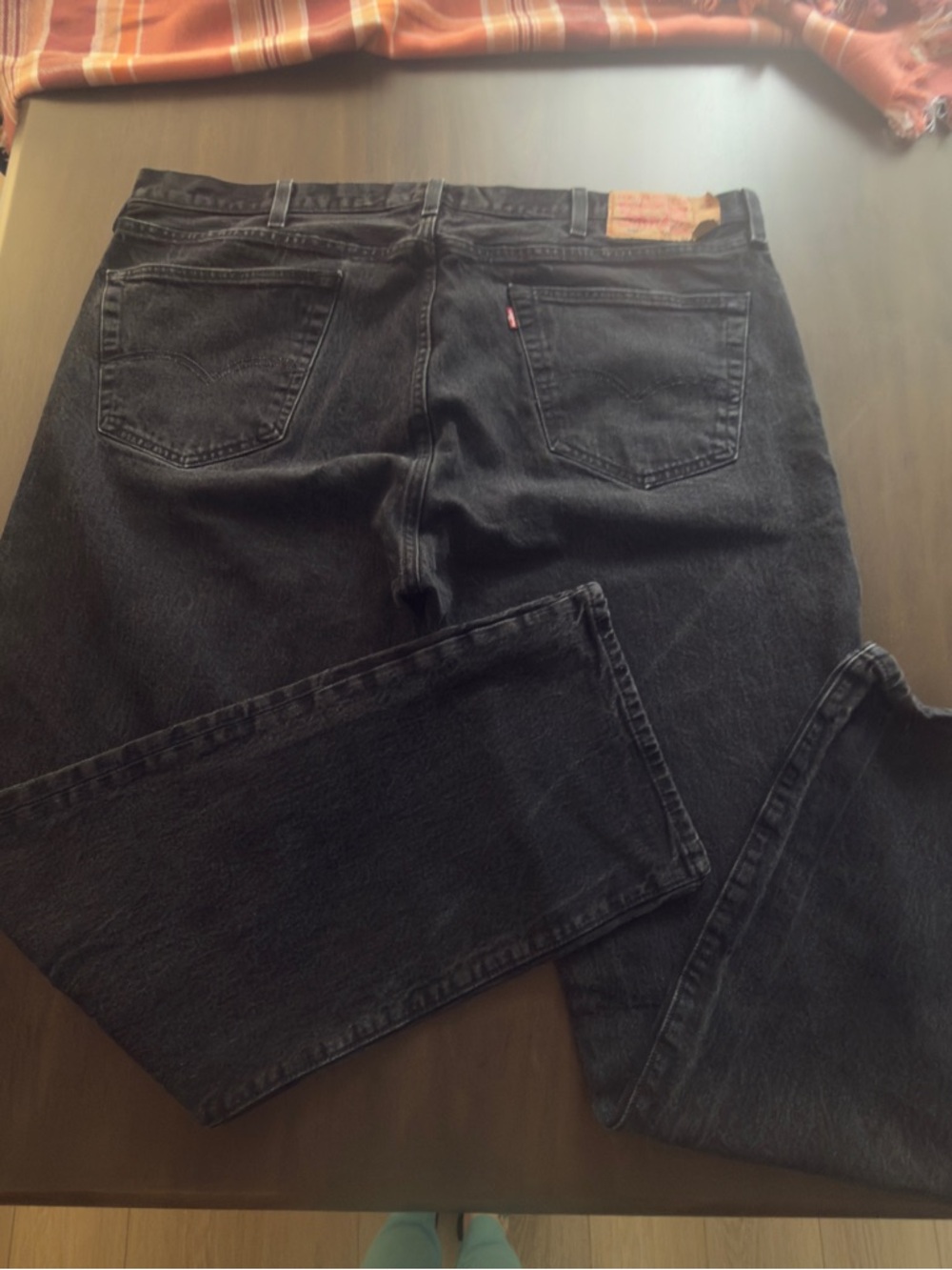 Levi's Men's Washed Black Straight Jeans